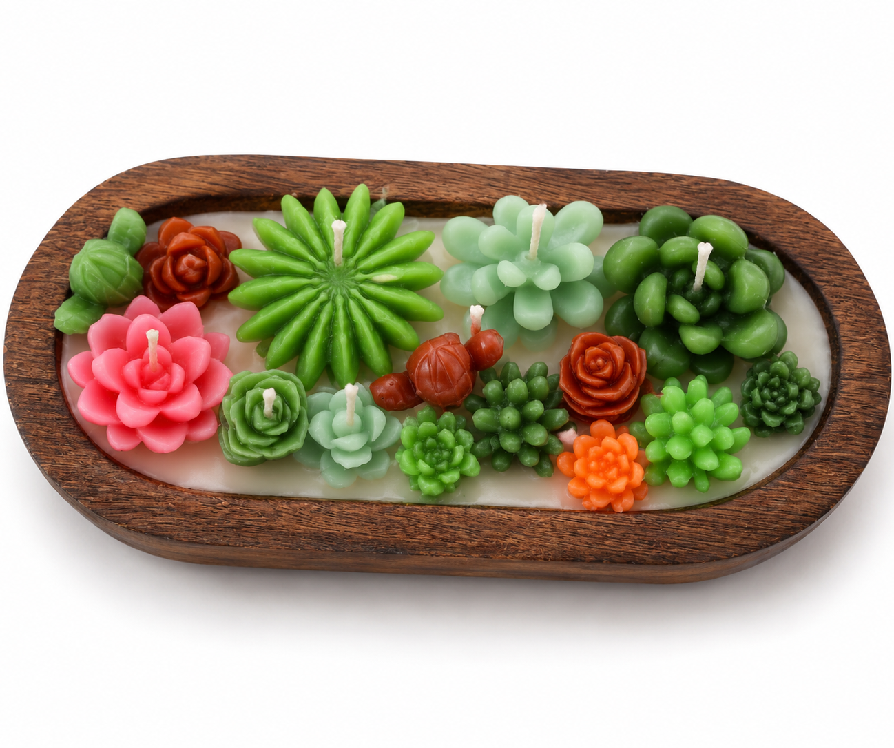 Succulent Boat Candles