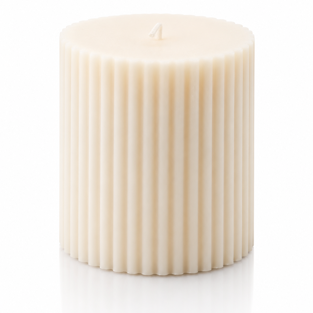 Stripe Pillar Candle